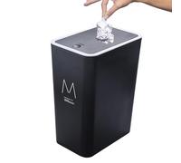 Panier de salle de bain couvert, poubelle avec couvercle, poubelle BIN REAPBASKET - Panier à déchets Slim Garbage Bin WasteBasket avec Press Top, panier d'évacuation pour salle de bain, salon et