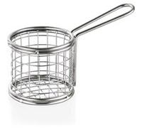 Panier de service en Acier au nickel chrome H 75 mm Ø 85 mm Was Germany Gris G