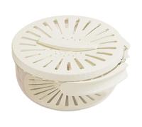 Panier de vidange à double couche avec couvercle Panier de lavage de fruits et légumes pratique Poignée pliable pratique Essoreuse à salade Égouttoir à fruits avec couvercle
