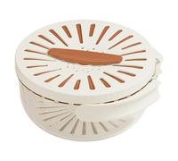 Panier de vidange à double couche avec couvercle Panier de lavage de fruits et légumes pratique Poignée pliable pratique Essoreuse à salade Égouttoir à fruits avec couvercle