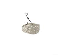 Panier de vidange d'évier de cuisine en forme de coquillage avec corde à ventouse pour le rangement des éponges - Silicone PE à séchage rapide - Organisateur suspendu - Blanc crème - 14,8 x 6,9 x 7,4