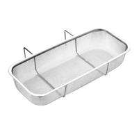 Panier de vidange d'évier, panier de crépine en acier inoxydable à mailles fines 11x5x2 pouces avec cintre, égouttoir cuisine pour déchets alimentaires, fruits, ustensiles