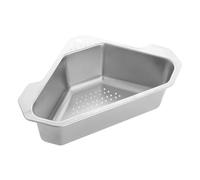 Panier de Vidange D'évier Triangle en Acier Inoxydable Argenté | Support D'étagère D'angle, Passoire Cuisine, Conteneur de Vidange D'évier, Porte-éponge pour Évier