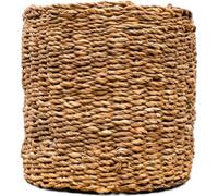 Panier décoratif Ido - Ø42cm x H 36cm - Grand panier en jonc de mer - Naturel