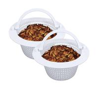 Panier d'écumoire de piscine | 2 pièces de filtre de nettoyage de rechange | Paniers d'écumoire de piscine avec poignées - pour nettoyage de spa, feuilles, enlever les débris, jardin, pelouse
