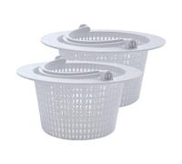 Panier d'écumoire de piscine - 2 pièces de rechange pour filtre de vidange - Paniers d'écumoire de piscine avec poignées | pour enlever les débris et les feuilles, spa, terrasse, pelouse, jardin