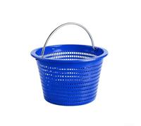 Panier d'écumoire de piscine SP1070 - Filtre de rechange avec poignée en métal pour un montage facile - Cadre en métal - Piège à feuilles - Bleu - 13 cm de hauteur (grand bleu)