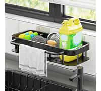 Panier D'égout Drainant Pour Évier De Cuisine, Étagère De Rangement De Salle De Bain, Organisateur D'évier En Acier Inoxydable, Égouttoir De Robinet Suspendu Amovible Pour Éponge, Brosse, Serviette, S