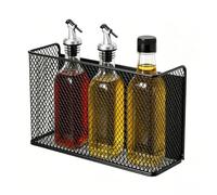 Panier d'étagère magnétique - Organiseur de cuisine - Porte-documents mural - Porte-documents suspendu - Support magnétique pour réfrigérateur - Porte-rouleau de cuisine