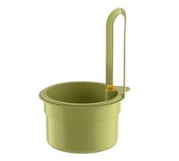 Panier d'évier de cuisine, matériau PP, blanc et vert, 14,2 x 8,3 x 20,2 cm, passoire en double couche avec étagère de rangement pour pâtes, légumes, fruits