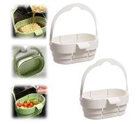 Panier d'évier pliable à suspendre - Passoire de cuisine extensible avec couvercle à rabat - Passoire alimentaire pour économiser de l'espace - Passoire de robinet multifonction pour cuisine