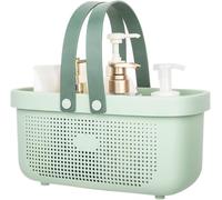 Panier Douche Portable Panier de douche avec poignée | Le fourre-tout de bain sèche rapidement for la salle de bain(Green,31.5x15.6x17.8)