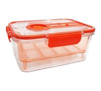 Panier Égouttoir Plastique 20,5cm avec Couvercle(Orange) | Design drainant et filtrant, pour idéal pour salades, tofu, fruits, couvercle inclus, plastique robuste
