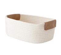 Panier En Corde De Coton - Panier Bébé | Hamрer Rectangulaire - Bac De Rangement À Poignée 580 G, Petit Organisateur De Bureau Décoratif Pouvant Contenir En Toute Sécurité Des Livres Et Des Magazines
