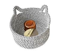 Panier en corde mignon-bac de rangement pour animaux tissés 21x21x12 Cm, organisateur rond, petit récipient souple | Boîte à linge pour pépinière, paniers de rangement pour jouets de bébé, serviettes,