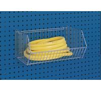 Panier en fil métallique L470xP300xH220mm Fe galv. pour plaques perforées BOTT