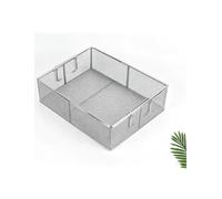 Panier en mail-le inox carré, tamis fin 1mm/2mm pour rinçage et égouttage | Crépine réutilisable for le lavage, le rinçage, la vidange et l'organisation d'atelier de pièces(40x30x10cm-1mmHole)