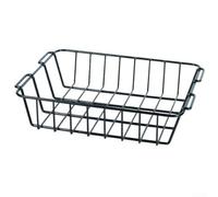 Panier en maille d'acier inoxydable pour glacière de 35, 44, 50 QT, insert de rangement alimentaire antirouille avec grille fine pour camping, pêche, camping-car, noir (281 x 241 x 92 mm)