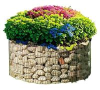 Panier en métal pour jardin - gabion décoratif rond - corbeille à pierres - 90 x 40 cm