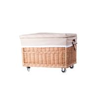 Panier en osier pour le rangement d'objets et utilisable comme panier à linge ou à jouets Armoire à linge Coffre pour le linge Pouf à linge en osier gefloc