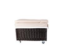 Panier en osier pour le rangement d'objets et utilisable comme panier à linge ou panier à jouets Armoire à linge Coffre pour le linge Puff à linge