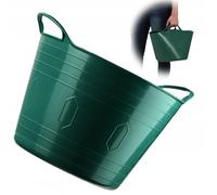 Panier en plastique KADAX avec poignées, panier à linge, 15 L, vert