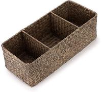 Panier en tissu à 3 compartiments pour le bureau et les jouets