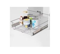 vidaXL 2x Panier Treillis Métallique 500 mm Argenté Panier de Rangement
