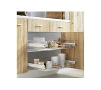 vidaXL 2x Panier Treillis Métallique 800 mm Argenté Panier de Rangement