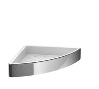 Panier éponge d'angle emco loft, montage mural encastré, insert plastique amovible, 054500103, Couleur: Chrome / Blanc