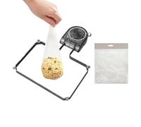 Panier filtrant pour évier, support d'angle à ventouse avec 50 sacs en , 21,1 x 16,3 cm, filtre à déchets alimentaires, bac à déchets flottants avec style moderne, support de filet pour cuisine