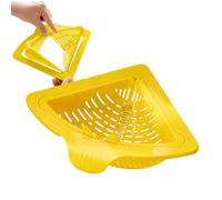 Panier filtre de vidange magnétique - Passoire triangulaire sans perçage | Porte-éponge dévissable inférieur et collecteur de déchets | Filtre d'angle pour évier pour laver légumes, fruits, pâtes, PP