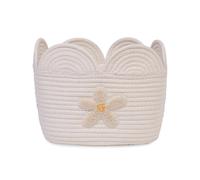 Panier Fleur 30x20x15cm Corde De Coton Blanc Cassé TU
