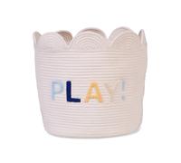 Panier Fleur 35x35x35cm Corde De Coton Blanc Cassé TU