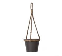 Panier Fleurs Métal pour tressé 13cm Résistant Extérieur Panier | Corde chanvre naturelle, design rustique, pour idéal fleurs et succulentes, 13x13x10cm, intérieur extérieur