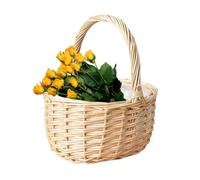 Panier Flower Girl - Support En Osier Fait À La Main 110g, Rangement Décoratif Rustique | Conteneur De Transport De Fleurs Rétro, Design Tressé Léger, Outil De Fleurs De Mariage Élégant Pour Décoratio