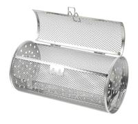 Panier Friteuse Rotissoire en Acier Inoxydable, Panier Métallique pour Four | Cage Rotissoire pour Four, Porte Mobile, Trous Latéraux, Chauffage Uniforme, Argenté, pour Viande Rôtie et Fruits Secs