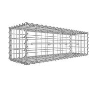 Panier gabion 100 × 30 × 30 cm Parterre acier galvanisé Banc de jardin siège gabion SONGMICS