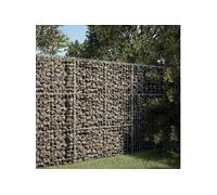 Panier gabion avec couvercle 100x100x150 cm fer galvanisé, mur en gabion, mur de soutènement en gabion, clôture en 3295213
