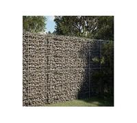 Panier gabion avec couvercle 150x100x200 cm fer galvanisé, mur en gabion, mur de soutènement en gabion, clôture en 3295226
