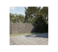 Panier gabion avec couvercle 400x100x150 cm fer galvanisé, mur en gabion, mur de soutènement en gabion, clôture en 3295216
