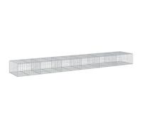 Panier gabion avec couvercle 600x100x50 cm fer galvanisé