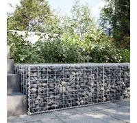 vidaXL Panier gabion avec couvercle 400 x 50 x 50 cm fer galvanisé