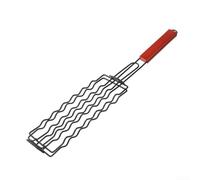 Panier Grill pour Saucisses 6 Places pour bois Panier Grill pour | Acier inoxydable , maille serrée, cuisson uniforme, pour bois ergonomique, pour facile à laver