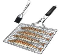Panier Grille pour Barbecue - Acier Inoxydable - 32x22cm - Accessoire de barbecue
