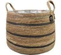 Panier Isla Black - Ø43cm x H30cm - Panier décoratif et de rangement noir