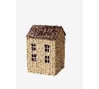 Panier Maison en corde de papier beige TU