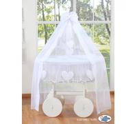 Panier Moses avec baldaquin Deluxe - Amelie blanc