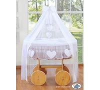 Panier Moses avec baldaquin Deluxe - Amelie blanc