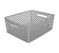 PANIER MULTI USAGE GRIS (L.35.5xP.29xH.13cm)